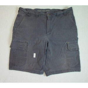 Duluth Trading Flex Fire Hose‎ Gray Stretch Relaxed Cargo Shorts Mens 42x10.5"